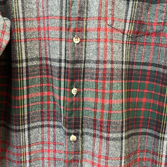 Redhead Plaid Heavier Flannel Shirt Mens XL Long Sleeve Holiday Winter Gray Red - Picture 7 of 7